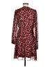 BCBGeneration 100% Polyester Floral Burgundy Casual Dress Size M - photo 2