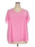 Cato 100% Polyester Pink Short Sleeve Blouse Size 22 - photo 1