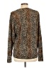 Equipment 100% Wool Animal Print Gold Brown Wool Pullover Sweater Size L - photo 2