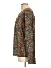 Equipment 100% Wool Animal Print Gold Brown Wool Pullover Sweater Size L - photo 5