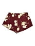 Unbranded 100% Polyester Floral Burgundy Shorts Size 3X - photo 2