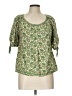 Max Studio Green 3/4 Sleeve Blouse Size L - photo 1
