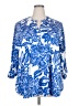 Kim Rogers Blue 3/4 Sleeve Blouse Size 2X - photo 1