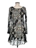 Xhilaration 100% Polyester Paisley Gray Cocktail Dress Size M - photo 2