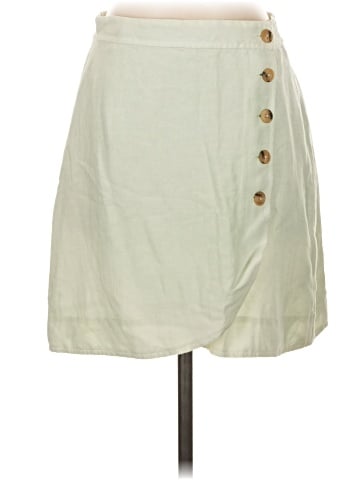 Madewell Linen-Blend Tulip-Hem Mini Skirt: Earth-Dyed Edition (view 1)