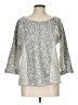 Club Monaco Chevron-herringbone Silver Pullover Sweater Size L - photo 1