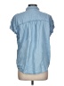 Style&Co 100% Lyocell Blue Short Sleeve Button-Down Shirt Size L - photo 2
