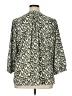 Jachs Girlfriend 100% Polyester Animal Print Green 3/4 Sleeve Blouse Size XL - photo 2