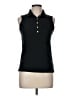 IZOD Black Sleeveless Button-Down Shirt Size M - photo 1