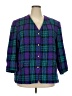 Koret Plaid Purple Blazer Size 24W - photo 1