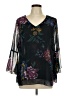 CAbi 100% Polyester Black 3/4 Sleeve Blouse Size L - photo 1