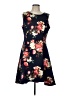 En Focus Studio Floral Black Blue Casual Dress Size L (estimated) - photo 1
