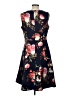 En Focus Studio Floral Black Blue Casual Dress Size L (estimated) - photo 2