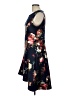 En Focus Studio Floral Black Blue Casual Dress Size L (estimated) - photo 5