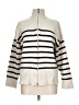 Zara Stripes Ivory Cardigan Size L - photo 1