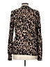 Foxcroft 100% Cotton Animal Print Brown Cardigan Size L - photo 2