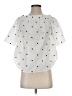 H&M 100% Cotton Polka Dots White Short Sleeve Blouse Size 4 - photo 1