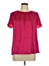 Talbots 100% Silk Burgundy Short Sleeve Silk Top Size 12 - photo 1