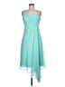 David's Bridal 100% Polyester Teal Cocktail Dress Size 8 - photo 1
