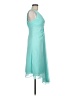 David's Bridal 100% Polyester Teal Cocktail Dress Size 8 - photo 4