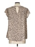 Crescent Tan Short Sleeve Blouse Size L - photo 2