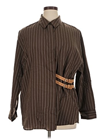 Zara Long Sleeve Button-Down Shirt (view 1)