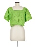 Rails 100% Cotton Green Short Sleeve Blouse Size M - photo 2