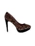 Vince Camuto 100% Leather Animal Print Brown Heels Size 8 - photo 1
