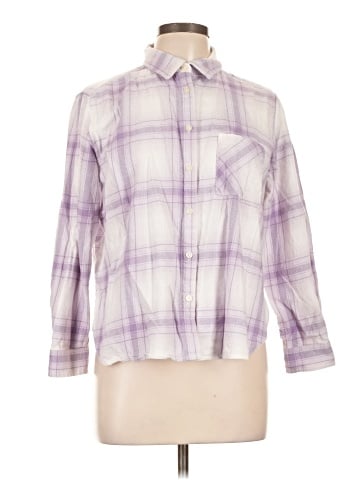 Ann Taylor LOFT 3/4 Sleeve Button-Down Shirt (view 1)