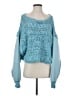 Free People Blue Pullover Sweater Size S - photo 1