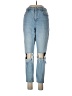 Topshop 100% Cotton Color Block Blue Jeans Size 30 waist - photo 1