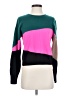 Aqua 100% Cashmere Color Block Green Cashmere Pullover Sweater Size S - photo 1