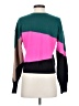 Aqua 100% Cashmere Color Block Green Cashmere Pullover Sweater Size S - photo 2