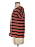 J.Crew 100% Silk Stripes Orange Short Sleeve Top Size 00 - photo 5
