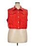 Torrid Red Denim Vest Size 3X Plus (3) - photo 1