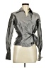 Sunny Leigh Metallic Silver Long Sleeve Blouse Size 8 - photo 1
