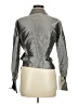 Sunny Leigh Metallic Silver Long Sleeve Blouse Size 8 - photo 2