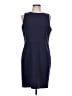 Ann Taylor LOFT Solid Blue Cocktail Dress Size 12 Petite - photo 1