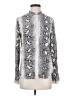 Equipment 100% Silk Animal Print Silver Long Sleeve Silk Top Size S - photo 1