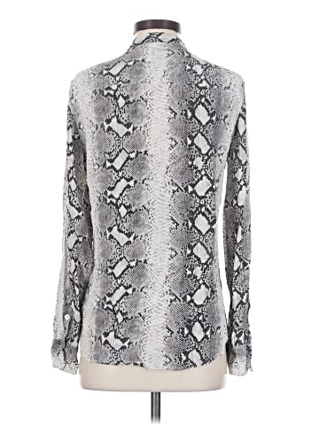 Equipment Long Sleeve Silk Top (view 2)