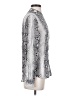Equipment 100% Silk Animal Print Silver Long Sleeve Silk Top Size S - photo 4