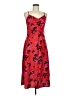A New Day 100% Polyester Floral Red Casual Dress Size M - photo 1