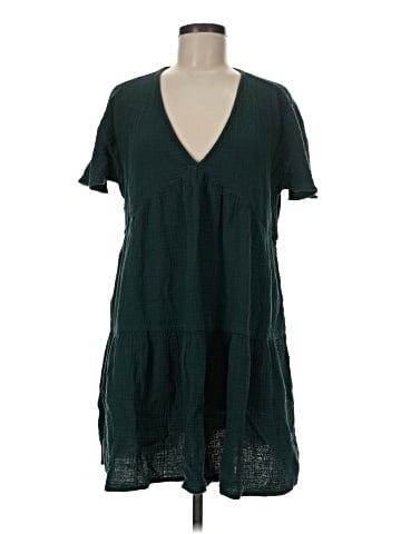 Madewell Lightspun Popover Tiered Mini Dress (view 1)