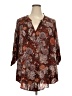 Torrid 100% Rayon Brown 3/4 Sleeve Blouse Size 3X Plus (3) - photo 1