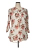 rue21 100% Polyester Floral Ivory 3/4 Sleeve Blouse Size XL - photo 1