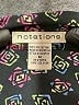 Notations 100% Polyester Floral Black Short Sleeve Blouse Size M - photo 7
