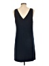 BCBGeneration Solid Blue Casual Dress Size L - photo 2