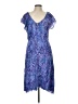 Nomadic Traders 100% Rayon Paisley Blue Cocktail Dress Size L - photo 1