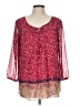 St. John's Bay Red 3/4 Sleeve Blouse Size L - photo 1