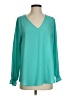 Staccato 100% Polyester Teal Long Sleeve Blouse Size S - photo 1